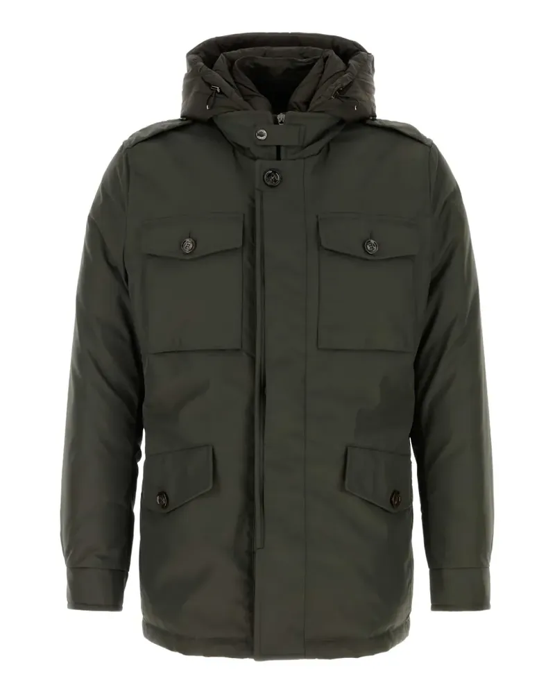 MOORER Kapuzenjacke mit Knöpfen - Grün Grün