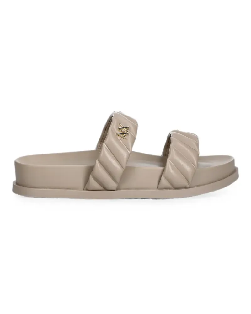 Armani Exchange logo-detail sandals - Braun Braun