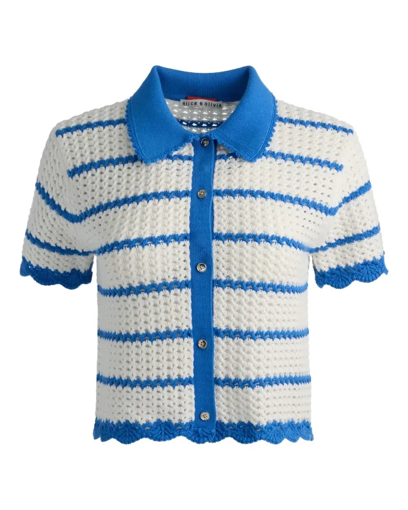 Alice + Olivia Randall pointelle-knit cardigan - Weiß Weiß