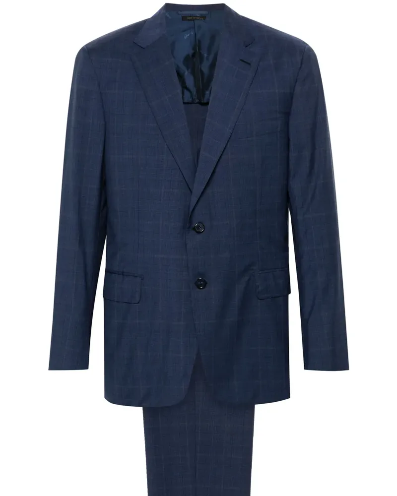 Brioni Karierter Anzug - Blau Blau