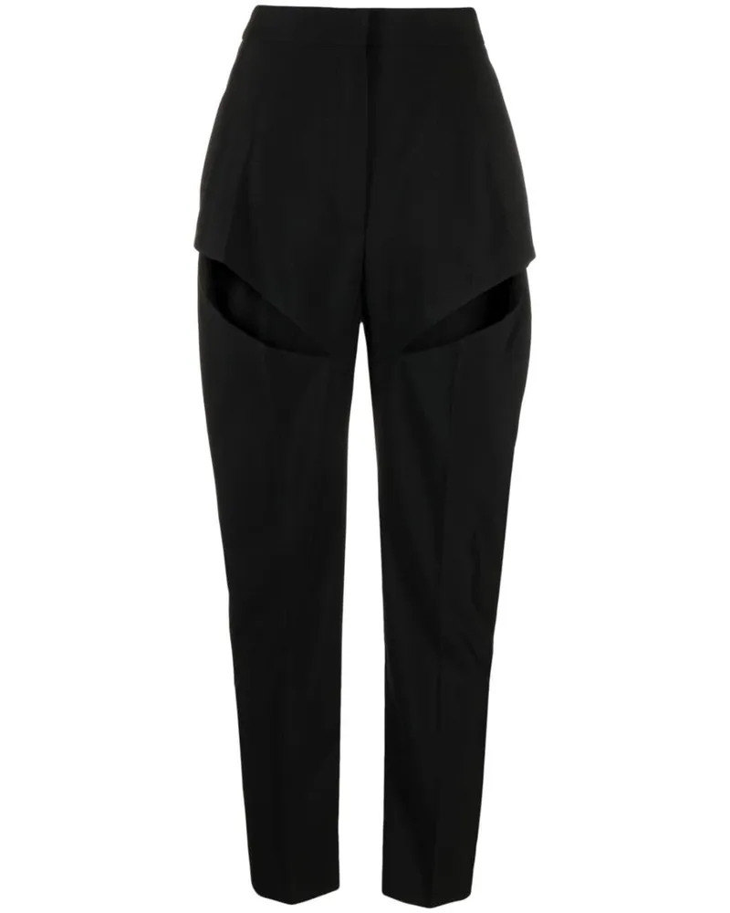 Alexander McQueen Hose mit Cut-Outs - Schwarz Schwarz