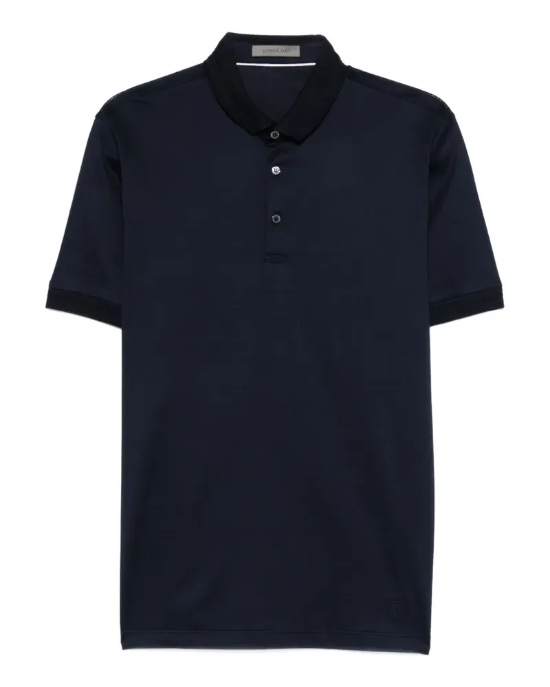 Corneliani Poloshirt aus Jersey - Blau Blau
