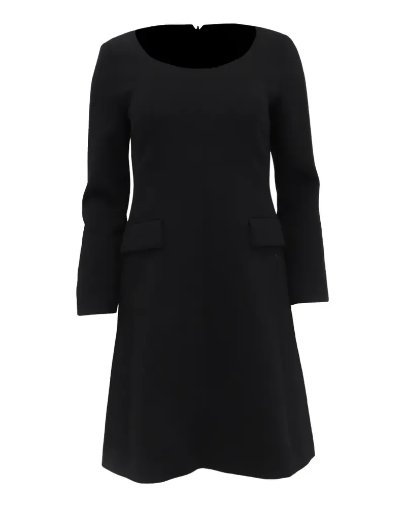 Theory long-sleeves pocket midi dress - Schwarz Schwarz