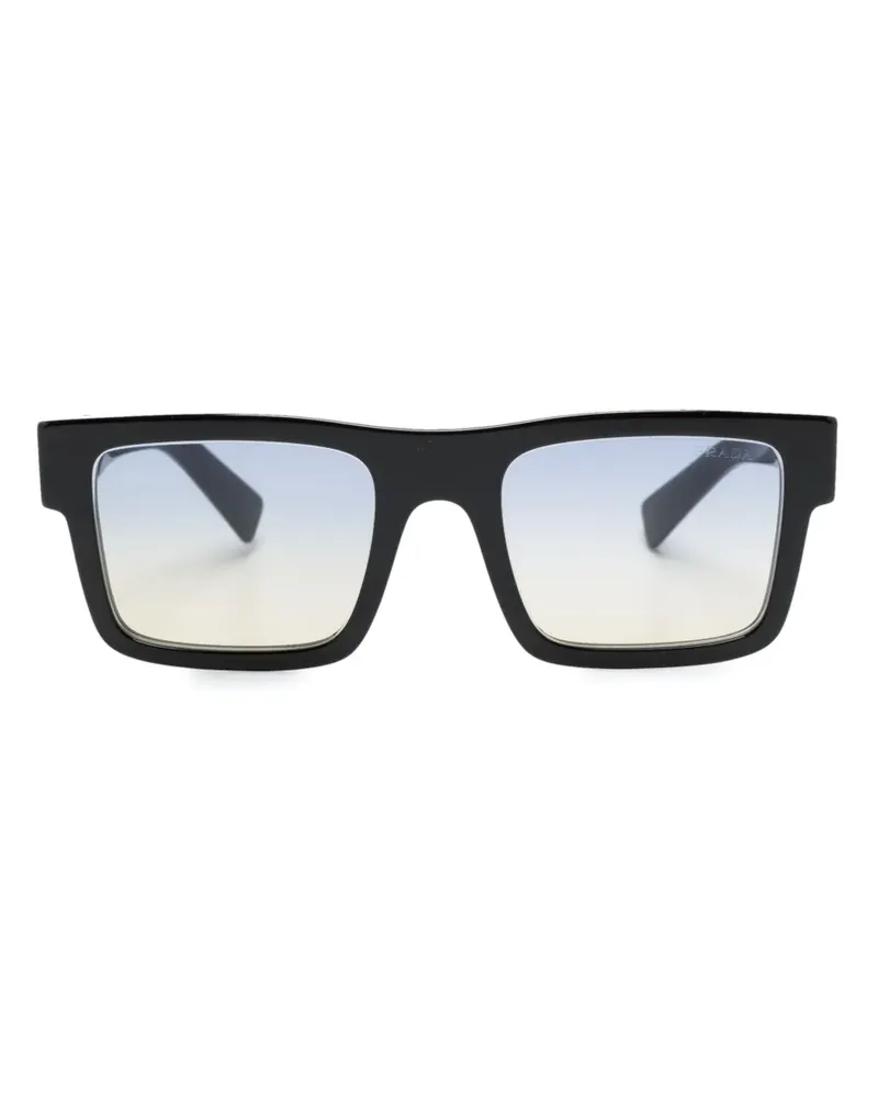 Prada Eckige Symbole Sonnenbrille - Schwarz Schwarz