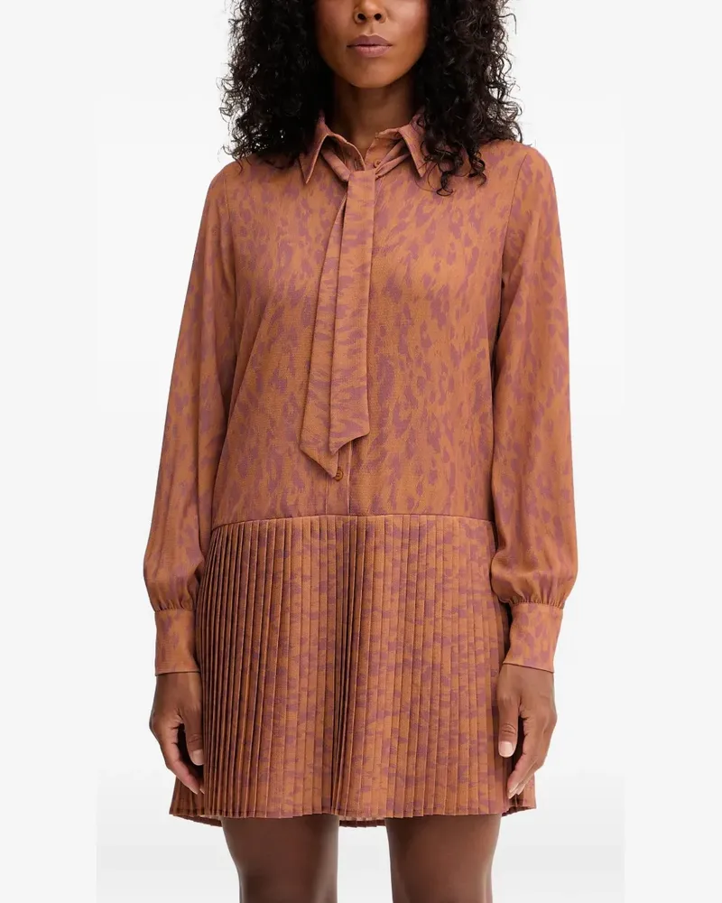 Silvian Heach Plissiertes Minikleid - Braun Braun