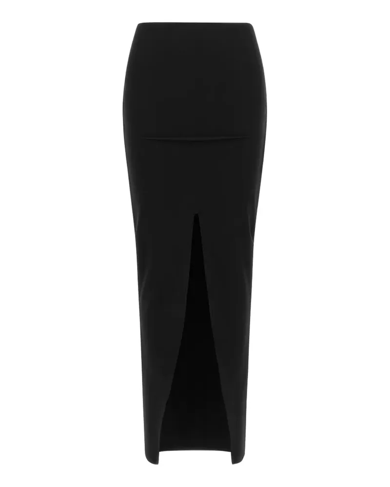 Rick Owens front-split knitted maxi skirt - Schwarz Schwarz