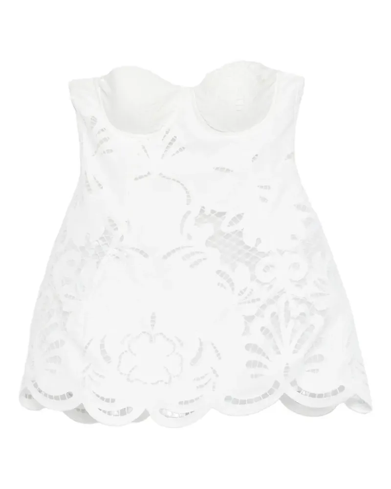 Giuseppe di Morabito embroidered mini dress - Weiß Weiß