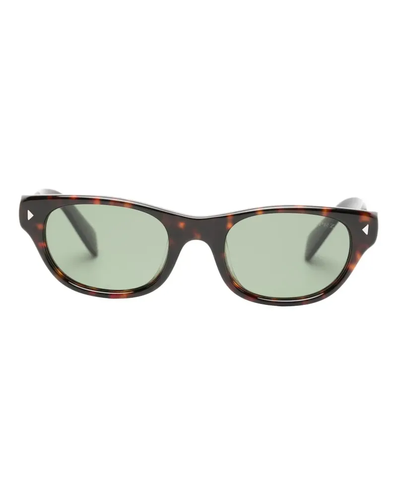 Prada Eckige Sonnenbrille in Schildpattoptik - Braun Braun