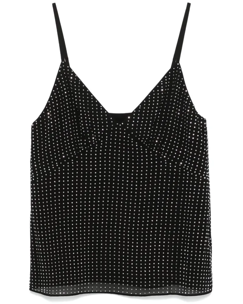 Michael Kors Georgette-Top mit Strass - Schwarz Schwarz