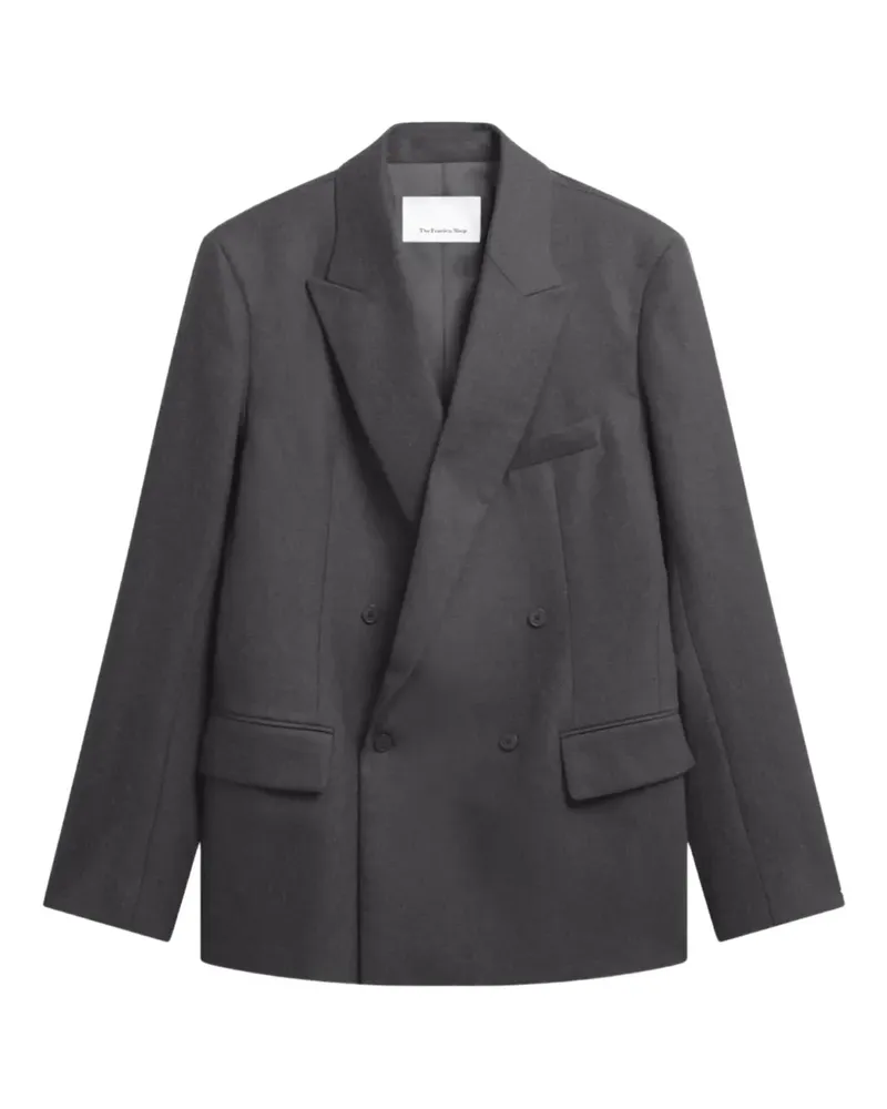 FRANKIE Shop Doppelreihiger Blazer - Grau Grau