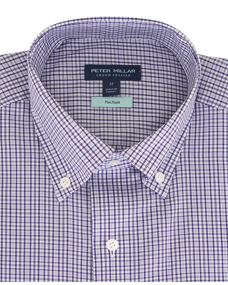 Peter Millar Kariertes Marco Hemd - Weiß Weiß