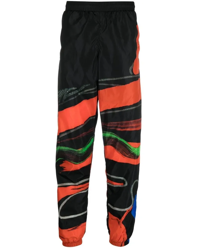 Moschino Jogginghose mit abstraktem Print - Schwarz Schwarz