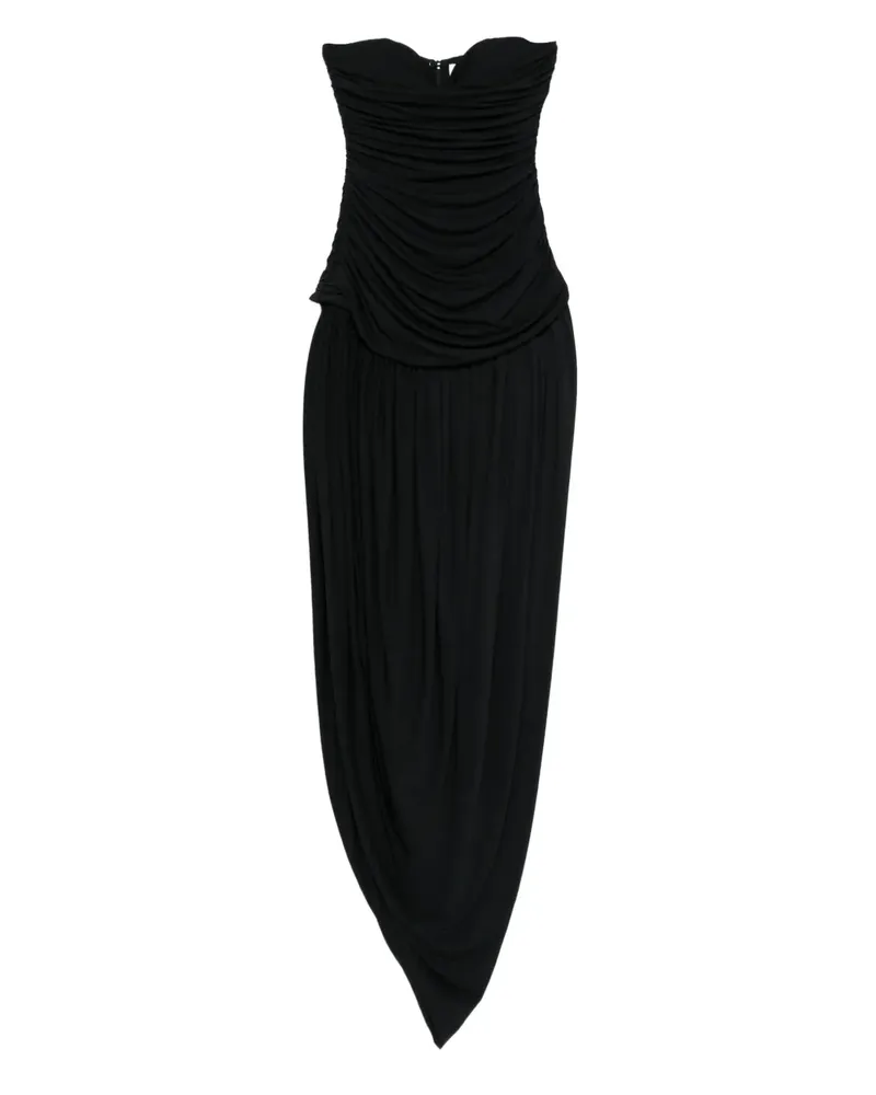 Magda Butrym Drapiertes Kleid - Schwarz Schwarz