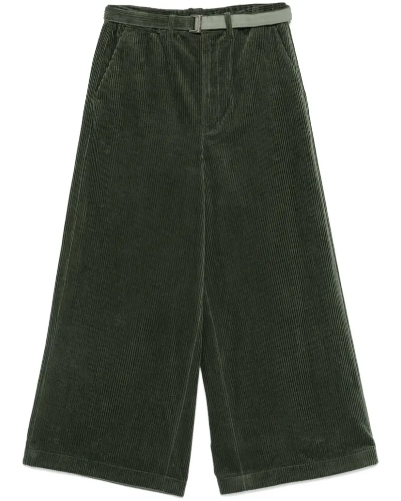 Sacai Hose aus Cord - Grün Grün