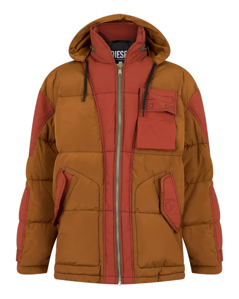 Diesel hooded padded jacket - Braun Braun