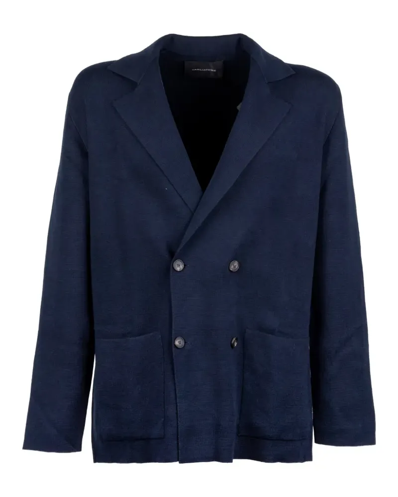 Tagliatore double-breasted pocket blazer - Blau Blau