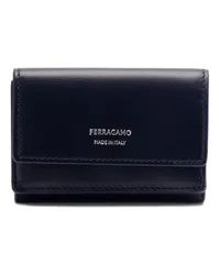 Ferragamo Portemonnaie mit Logo-Stempel Blau