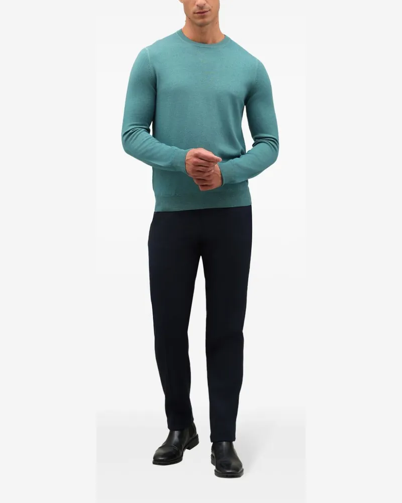 Boglioli Pullover mit rundem Ausschnitt - Blau Blau