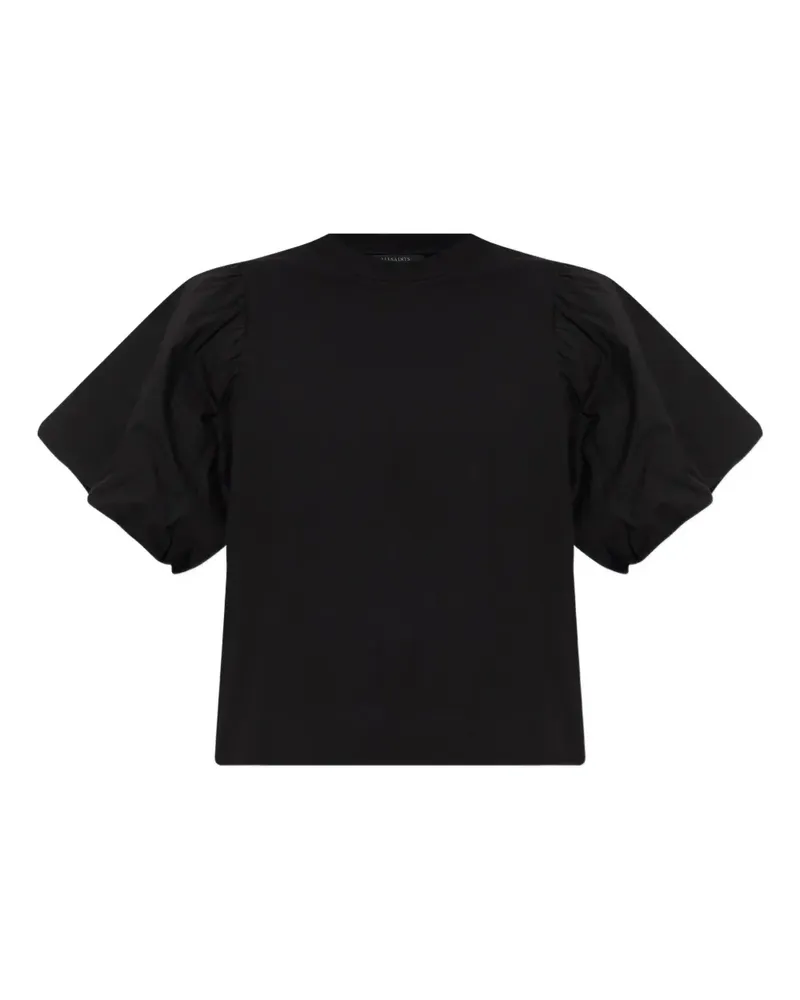 AllSaints Oberteil mit Puffärmeln - Schwarz Schwarz
