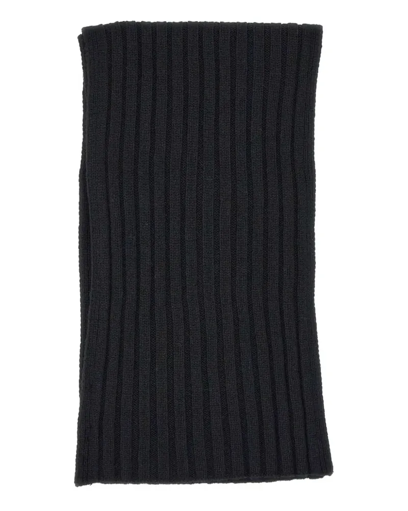 Gran Sasso ribbed scarf - Schwarz Schwarz