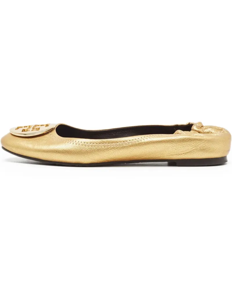 Tory Burch Pre-owned Ballerinas im Metallic-Look - Gold Gold