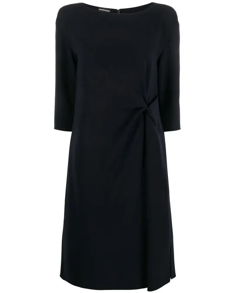 Emporio Armani Midikleid mit Raffungen - Blau Blau