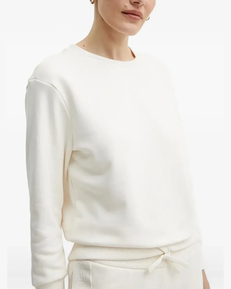 Armani Exchange Sweatshirt mit geripptem Saum - Weiß Weiß