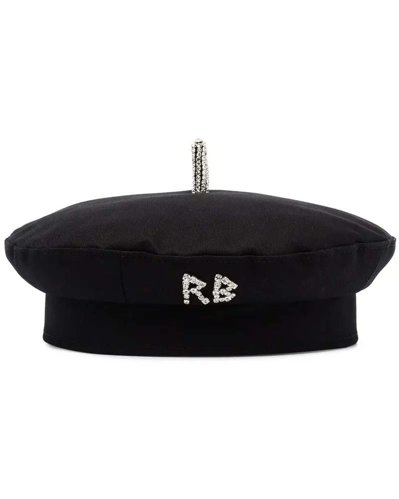 RUSLAN BAGINSKIY Baskenmütze mit Logo - Schwarz Schwarz