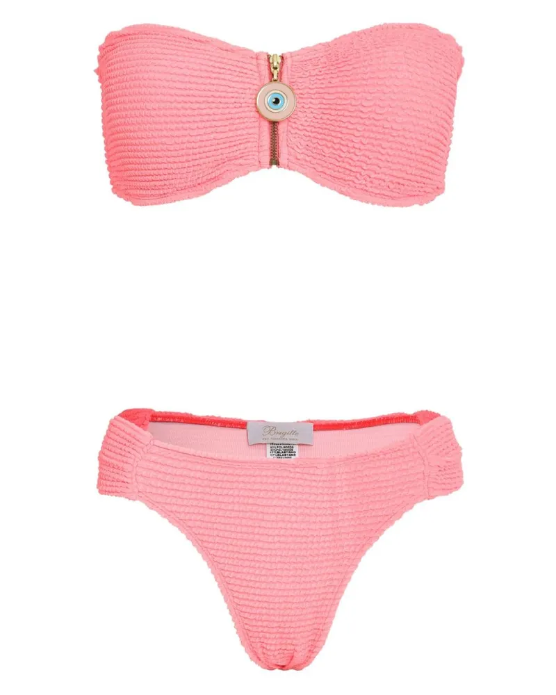 BRIGITTE Bikini mit Bandeau-Top - Rosa Rosa