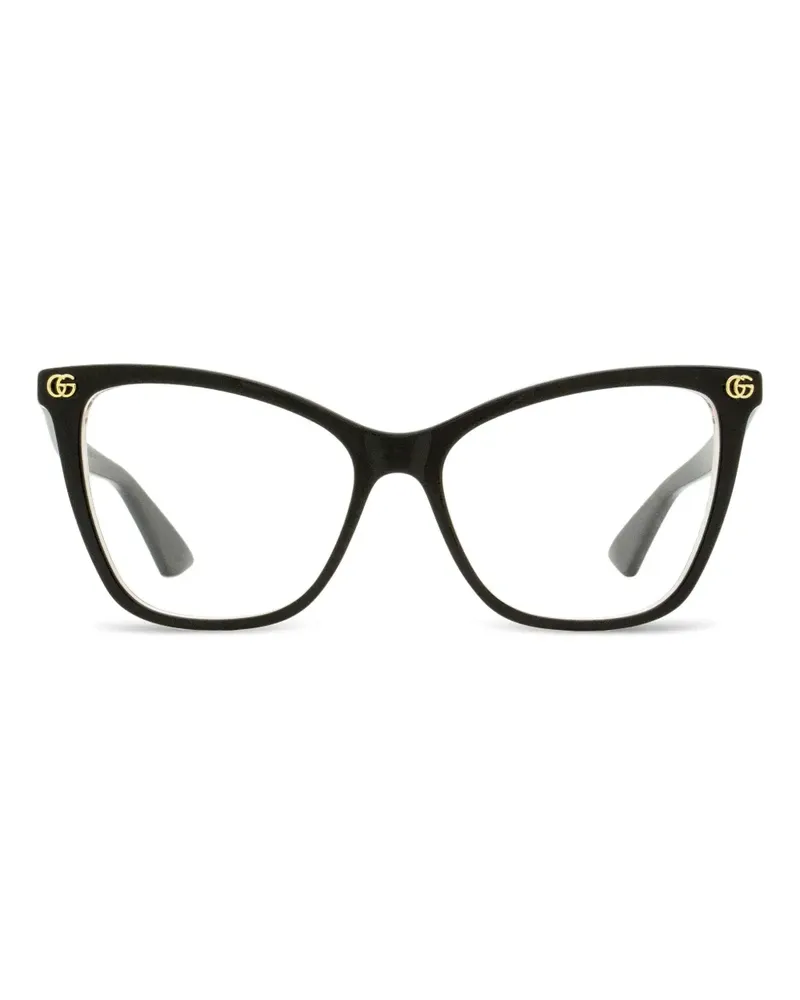 Gucci Brille im Butterfly-Design mit Logo - Schwarz Schwarz
