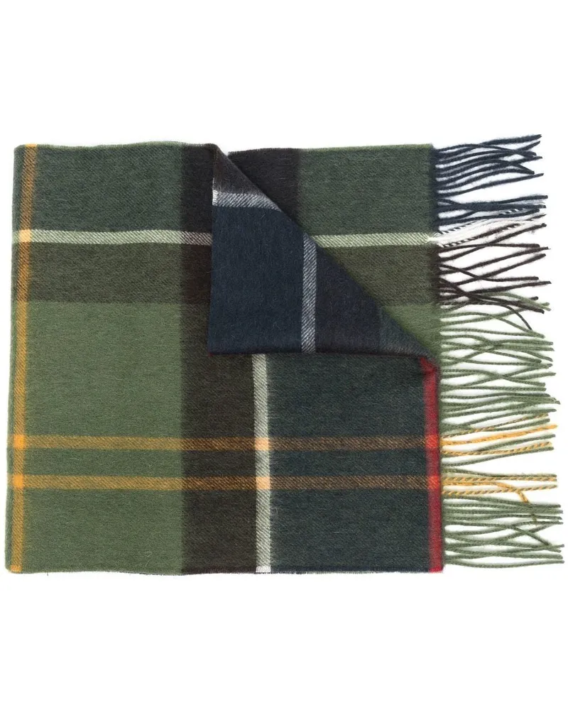 Barbour Schal mit Karomuster - Grün Grün