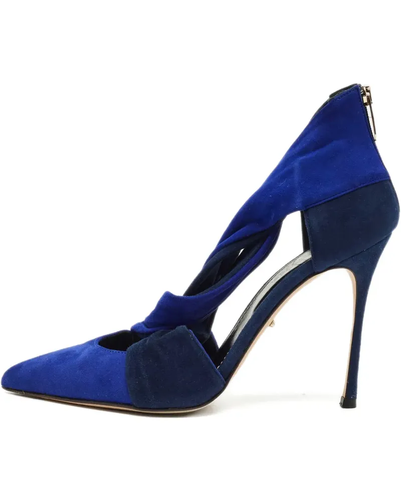 Sergio Rossi cut-out heeled pumps - Blau Blau