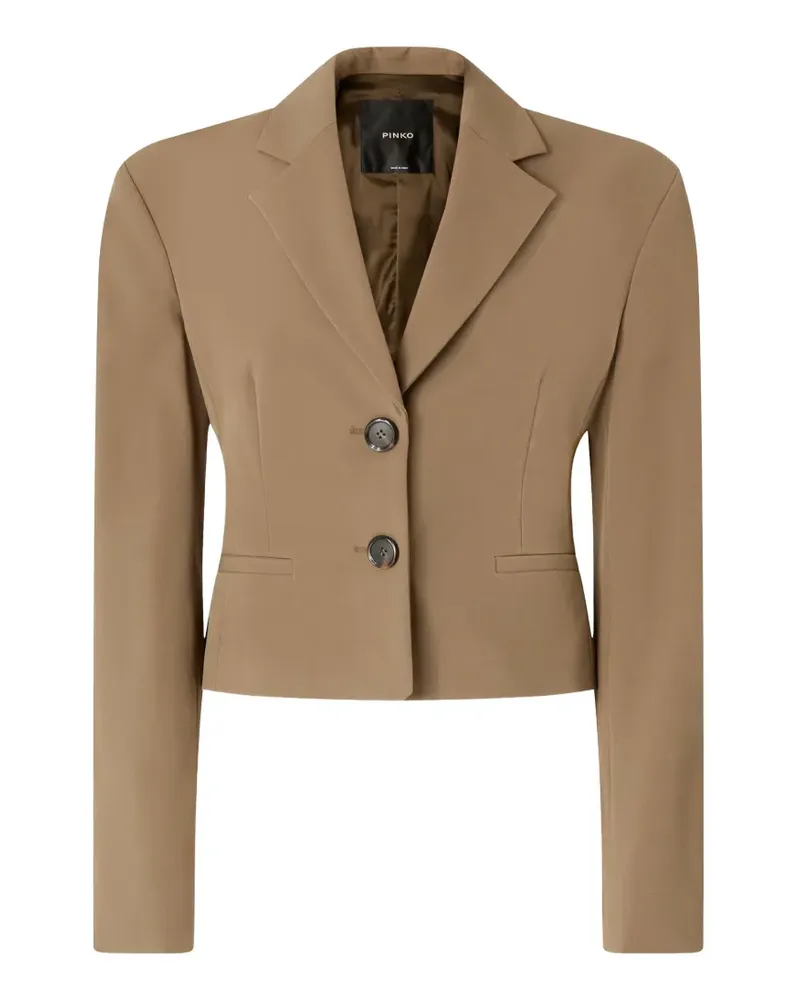 Pinko Einreihiger Cropped-Blazer - Grün Grün