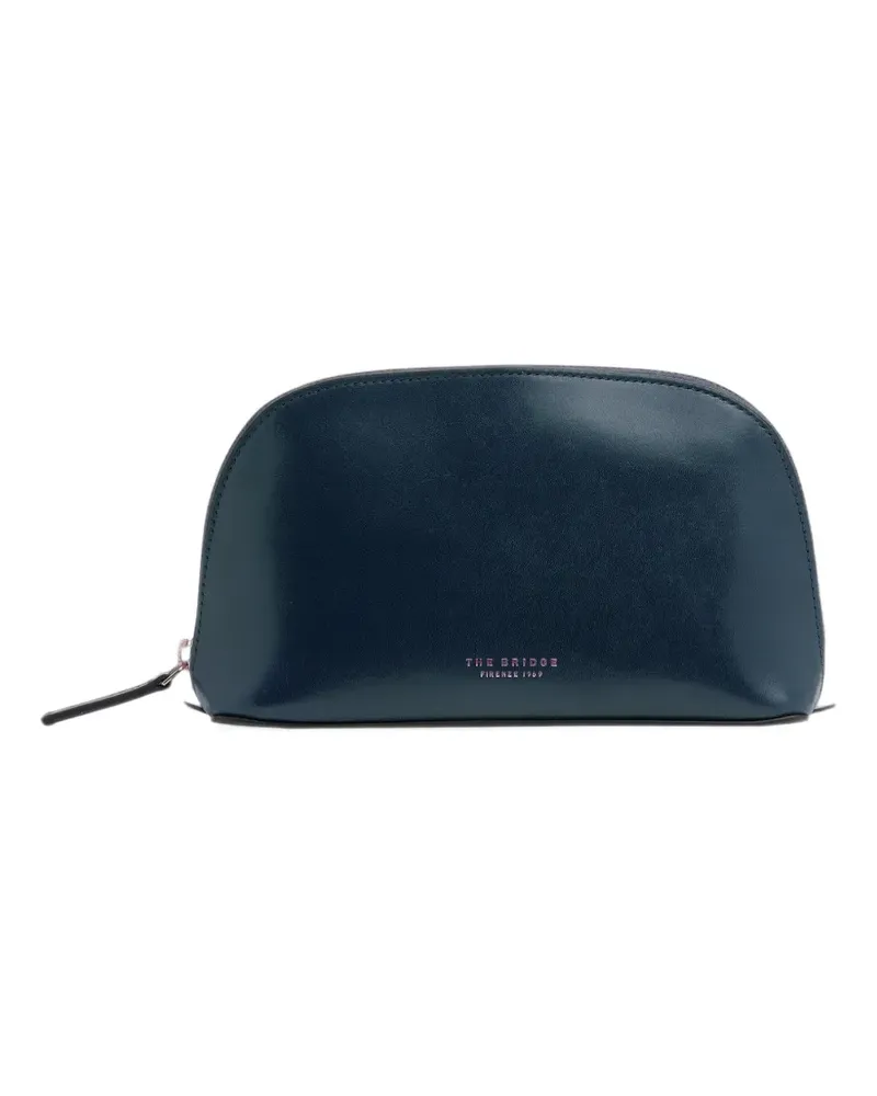 The Bridge Kosmetiktasche mit Logo-Print - Blau Blau