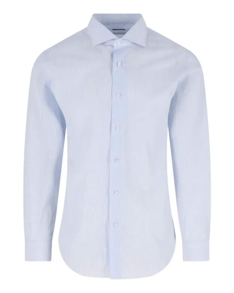 BARBA striped-pattern shirt - Blau Blau