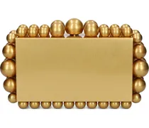 Clutch mit Perlen - Gold