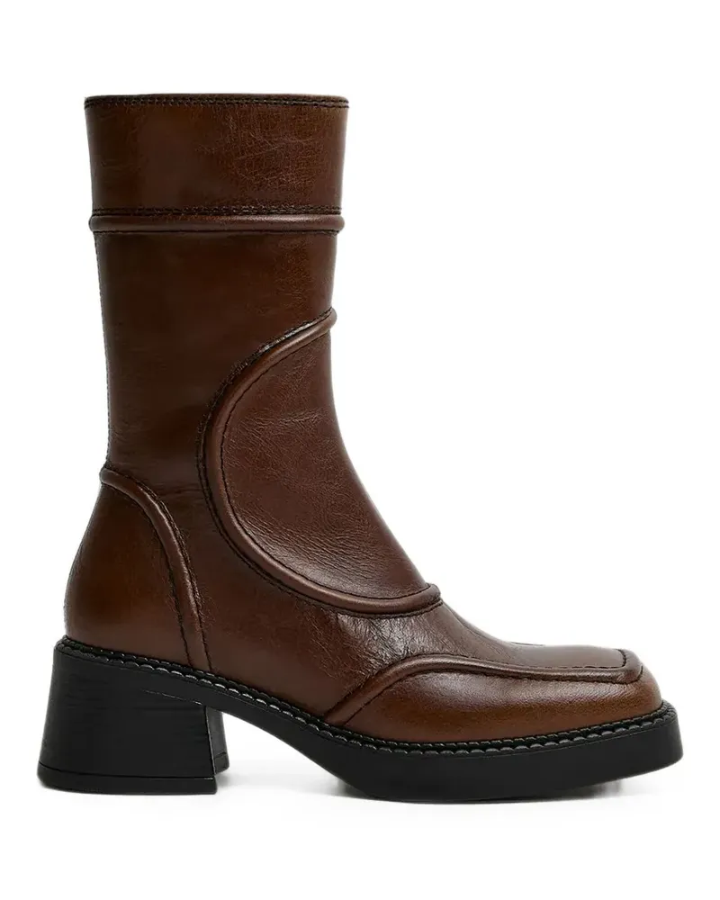 Miista Malene Stiefel mit Einsätzen - Braun Braun