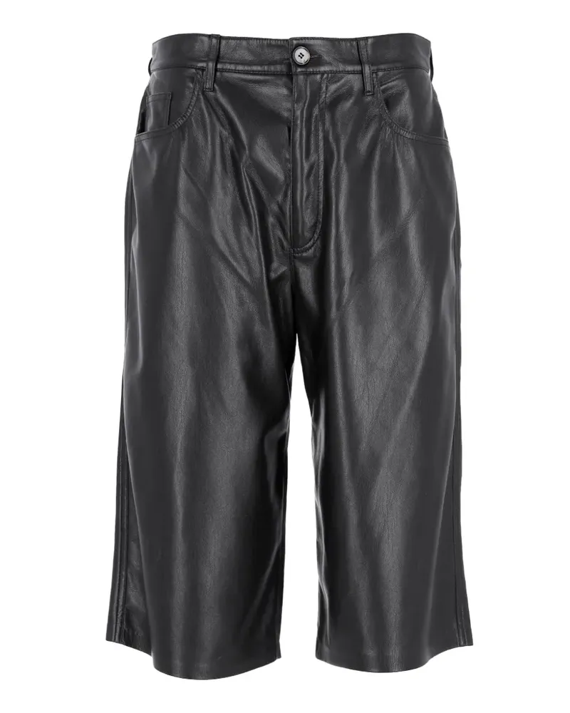 Nanushka Bermudas aus Leder - Schwarz Schwarz