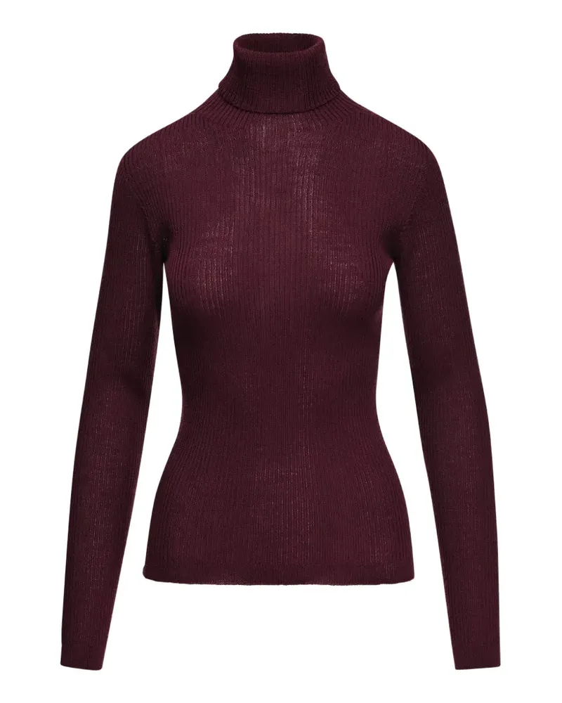 Essentiel Gerippter Kelmuse2 Rollkragenpullover - Rot Rot