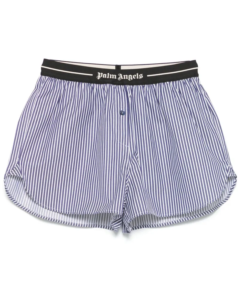 Palm Angels Gestreifte Shorts - Blau Blau