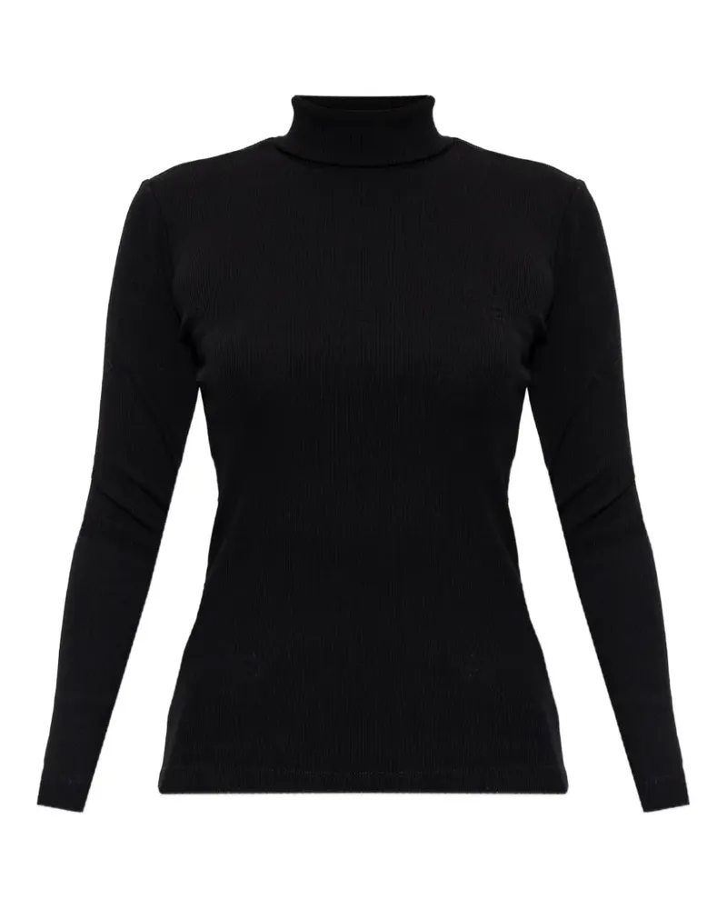 Max Mara Gerippter Strickpullover - Schwarz Schwarz