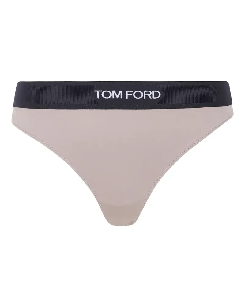 Tom Ford Tanga mit Logo-Bund - Nude Nude