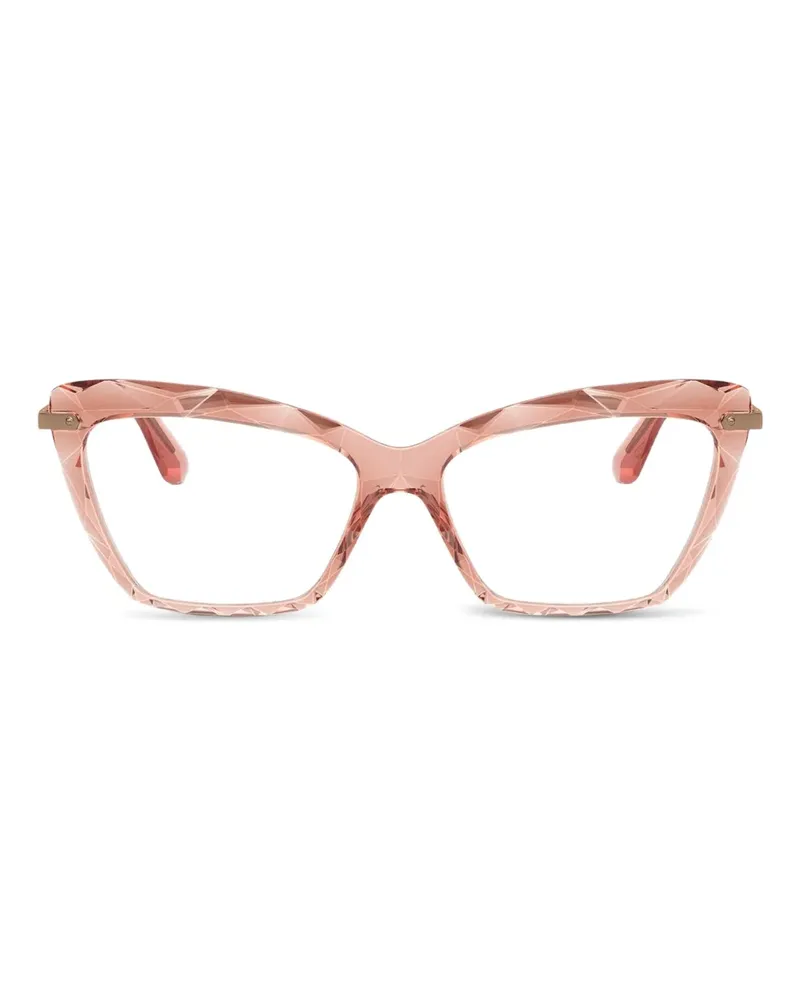 Dolce & Gabbana Brille im Cat-Eye-Design - Rosa Rosa