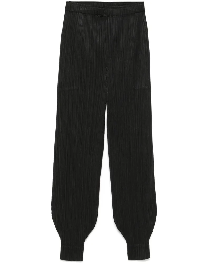 Issey Miyake Plissierte Hose - Schwarz Schwarz