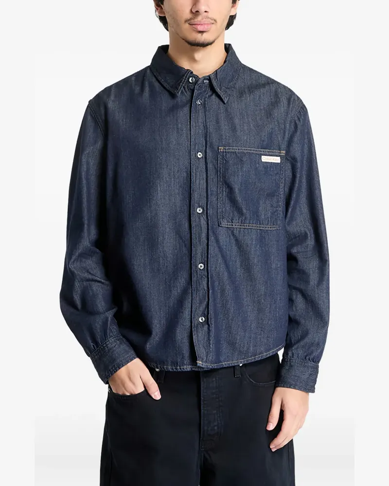Calvin Klein Klassisches Jeanshemd - Blau Blau