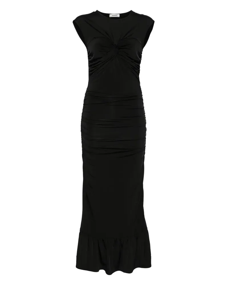 Sandro Kleid mit Knotendetail - Schwarz Schwarz