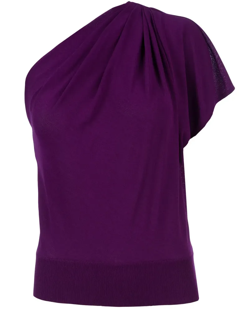 Giambattista Valli asymmetric shoulder top - Violett Violett