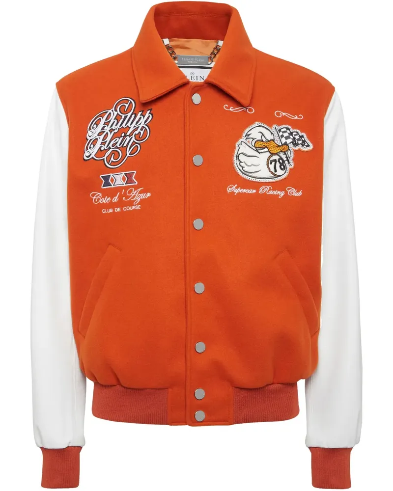 Philipp Plein Coster College PP Ducks Bomberjacke - Orange Orange