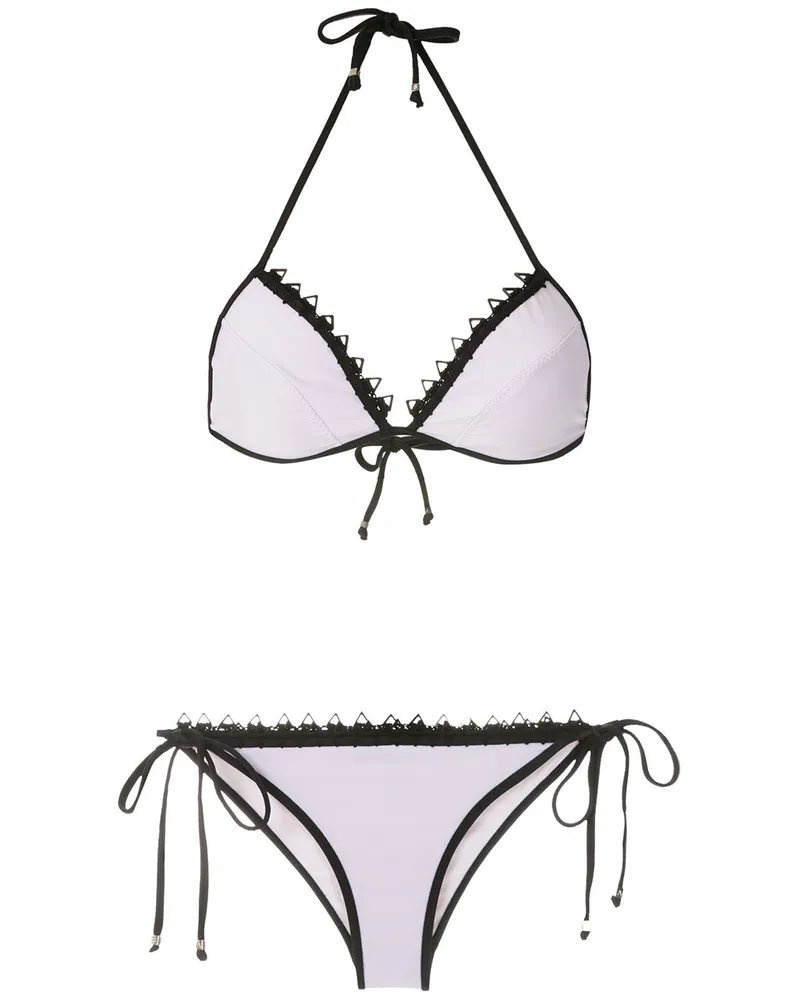 Amir Slama Bikini mit Spitze - Weiß Weiß