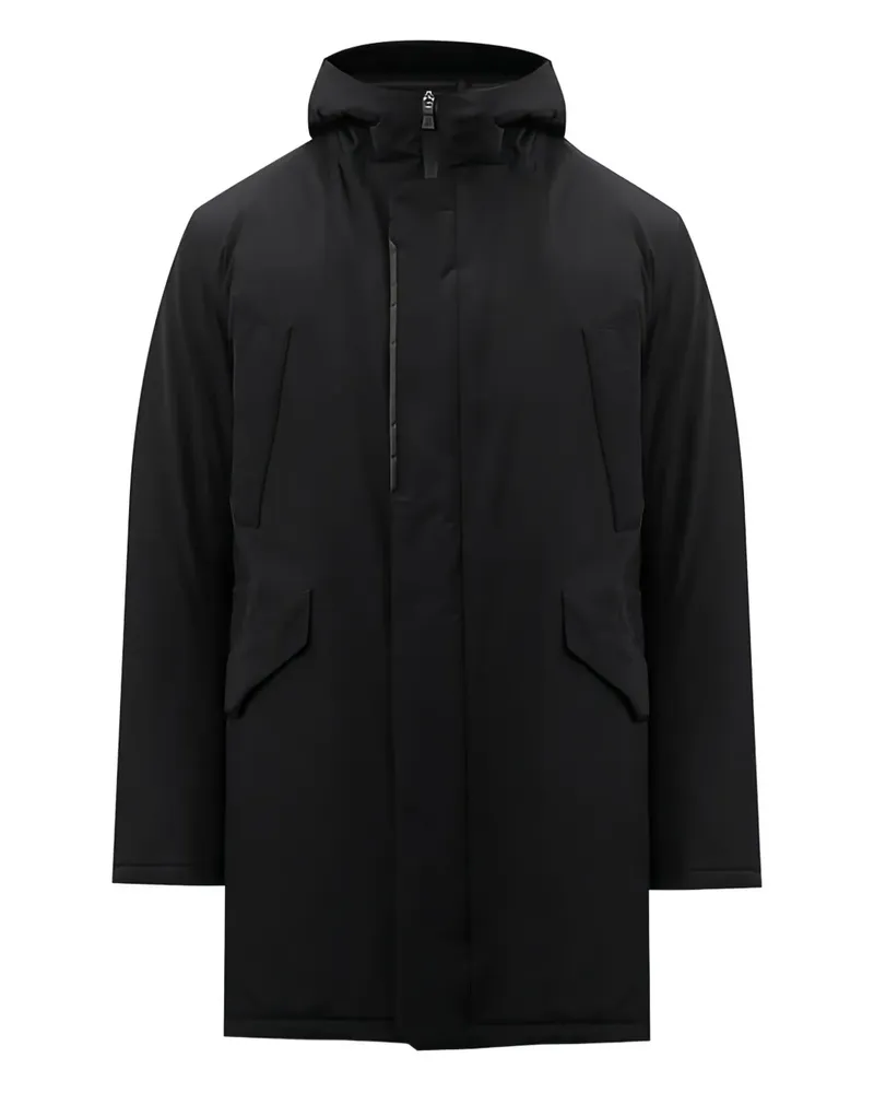 Herno Kapuzenjacke mit Reißverschluss - Schwarz Schwarz